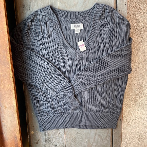 NWT Pink Victoria’s Secret v-neck sweater | size small - Picture 2 of 5
